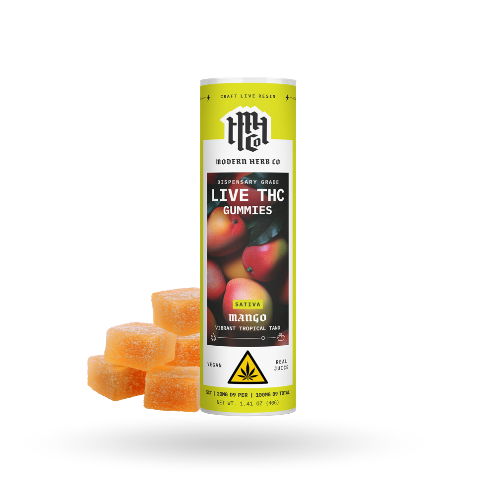 Live Resin D9 THC Gummies: Mango (Sativa), 5ct