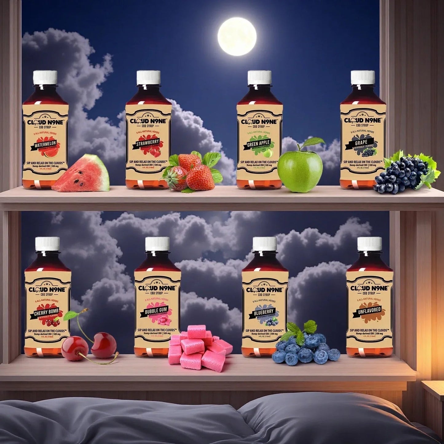 Cloud N9ne CBD Syrup: Variety Pack - 4,000mg CBD