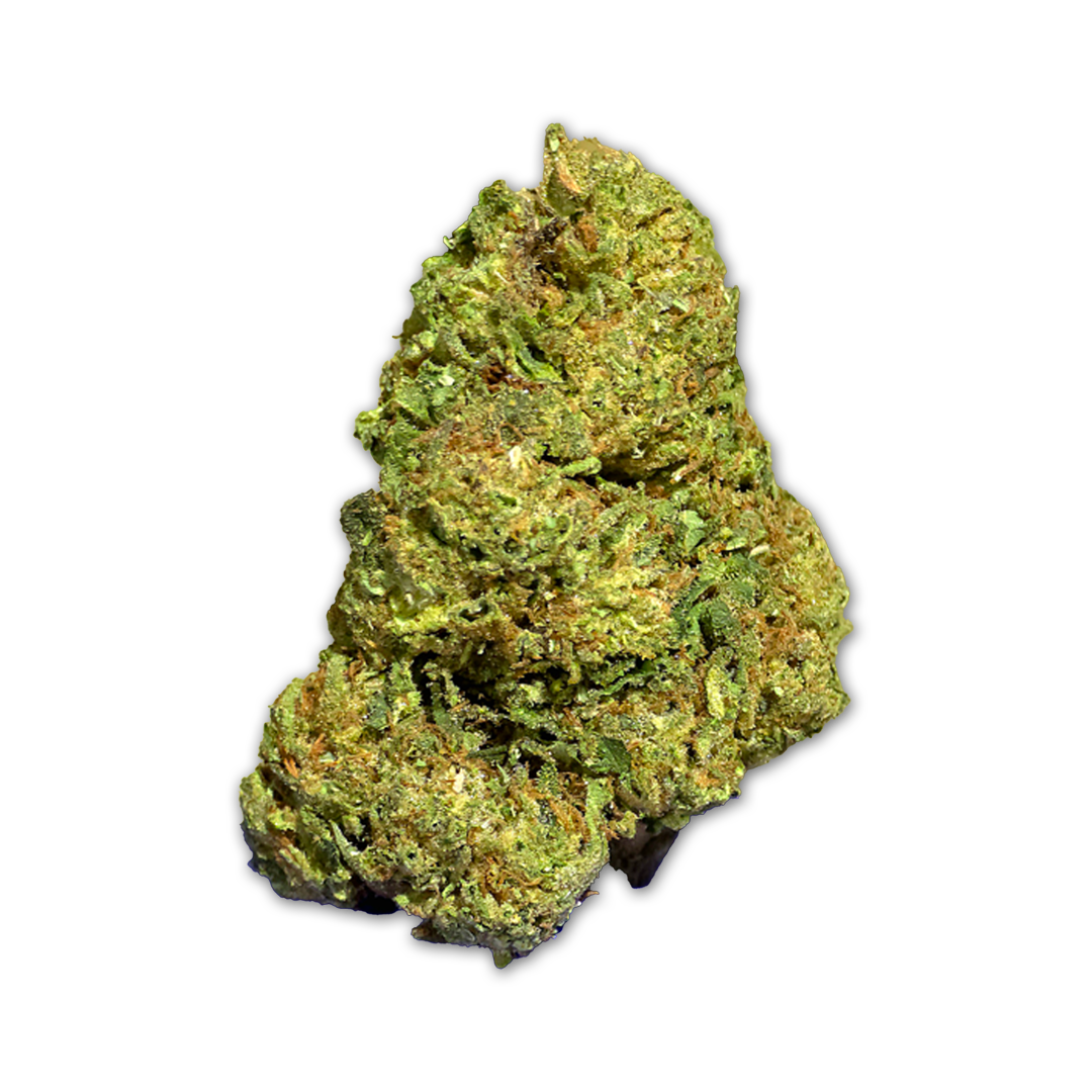 Light Dep RTHCa Flower at Stewart Hemp, as seen here enlarged to show trichome coverage and bud structure.