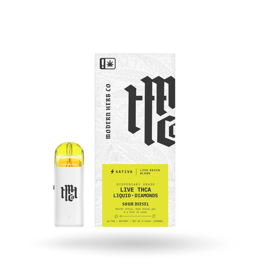 THCa Pod Kit Live Resin Liquid Diamonds: Sour Diesel (Sativa) - 1g