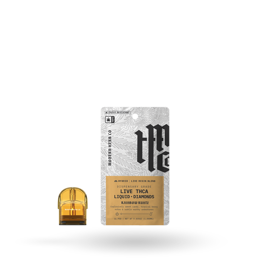 THCa Pod Refill Live Resin Liquid Diamonds: Rainbow Runtz (Hybrid) - 1g