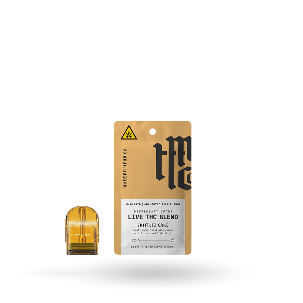 Live THC Pod Refill: Zkittlez Cake (Hybrid) 2g