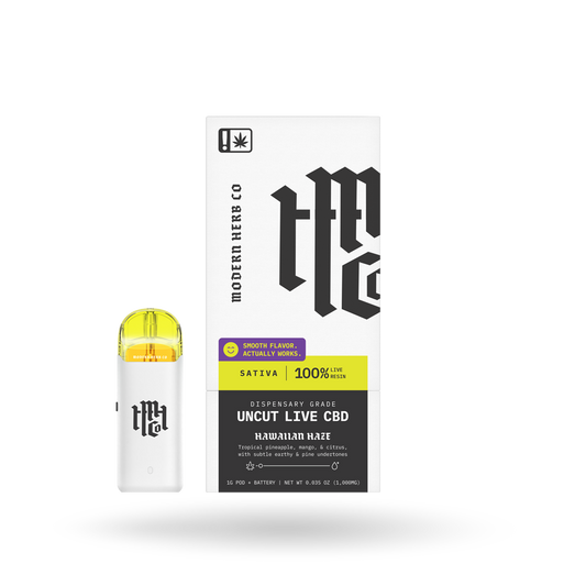 Live CBD Uncut Pod Starter Kit: Hawaiian Haze (Sativa) 1g