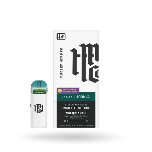 Live CBD Uncut Pod Starter Kit: Pineapple Kush (Indica) 1g