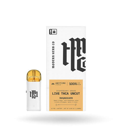 THCa Live Resin Uncut Pod Kit: Hybrid, Dogwalker 1g