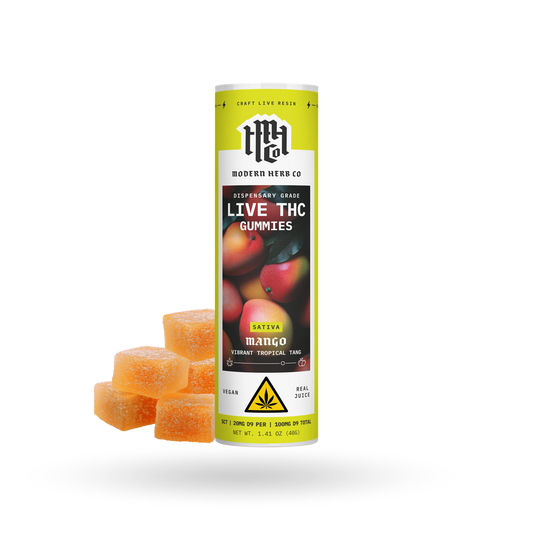 Live Resin D9 THC Gummies: Mango (Sativa), 5ct