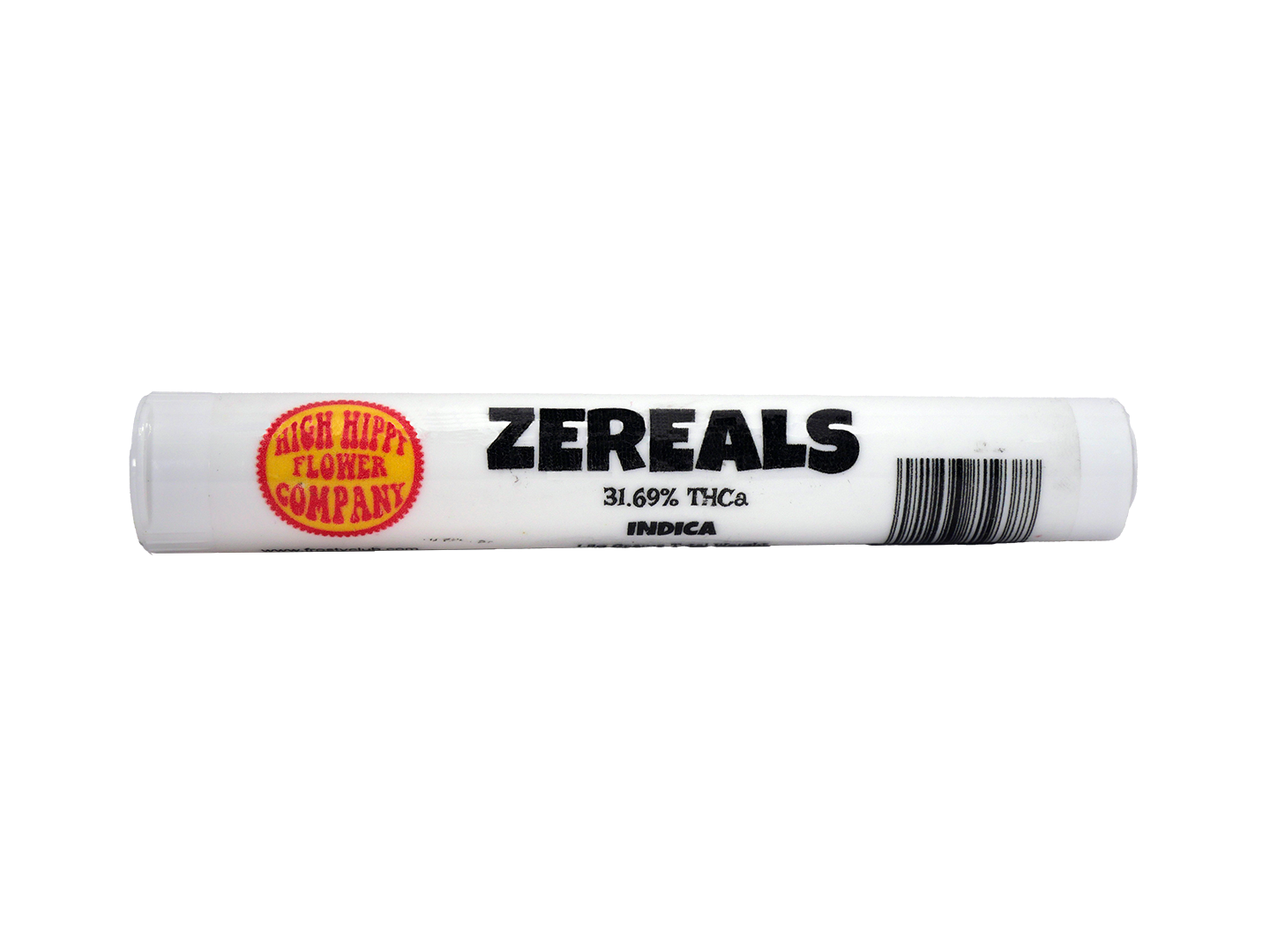 Cheap Prerolls filled with Zerealz Indica Strain - 31.69% - 1 preroll per tube.