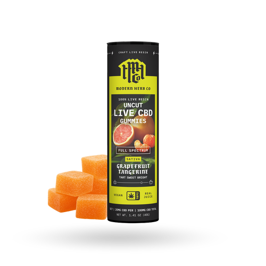 CBD Live Resin Gummies: Grapefruit Tangerine (Sativa) - 5ct