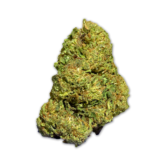 Purple Cream - Indica - Budget THCa Flower - 29.17% from StewartHemp.com, seen here as an enlarged bud!