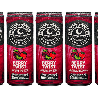 Moonwater Natural Hemp-Derived D9 THC Infused Soda | 12fl oz Can | 24ct Case