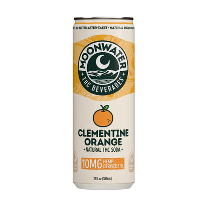 Moonwater Natural Hemp-Derived D9 THC Infused Soda | 12fl oz Can | 24ct Case