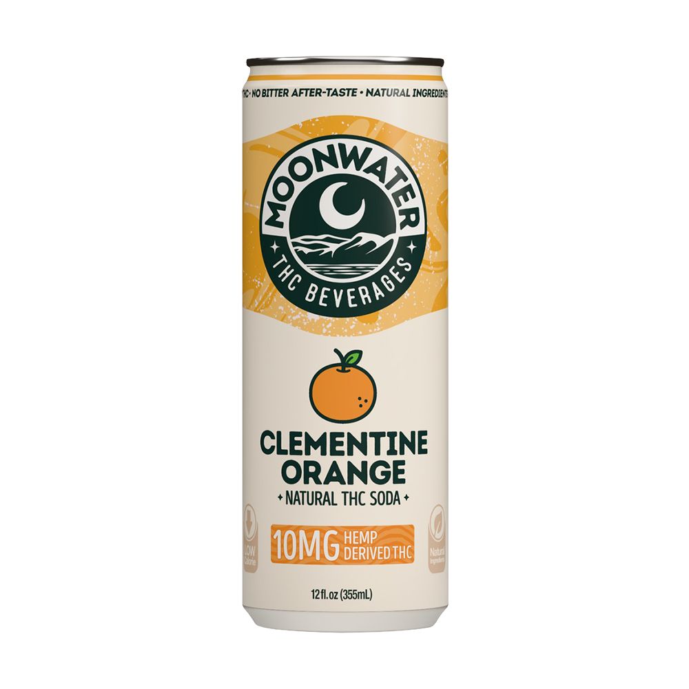 Moonwater Natural Hemp-Derived D9 THC Infused Soda | 12fl oz Can | 24ct Case