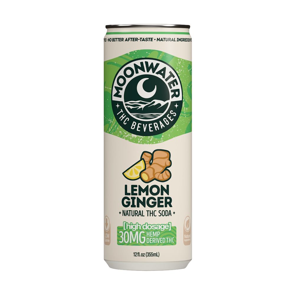 Moonwater Natural Hemp-Derived D9 THC Infused Soda | 12fl oz Can | 24ct Case