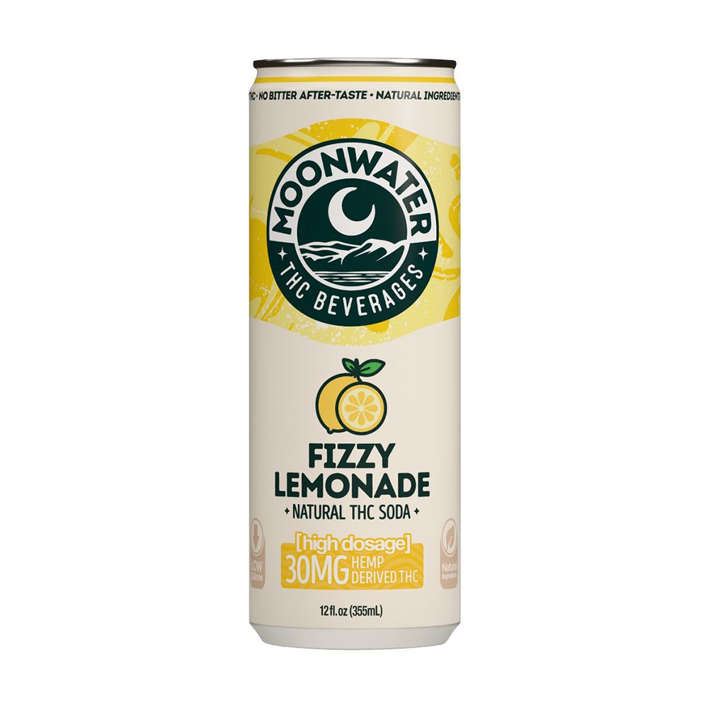 Moonwater Natural Hemp-Derived D9 THC Infused Soda | 12fl oz Can | 24ct Case