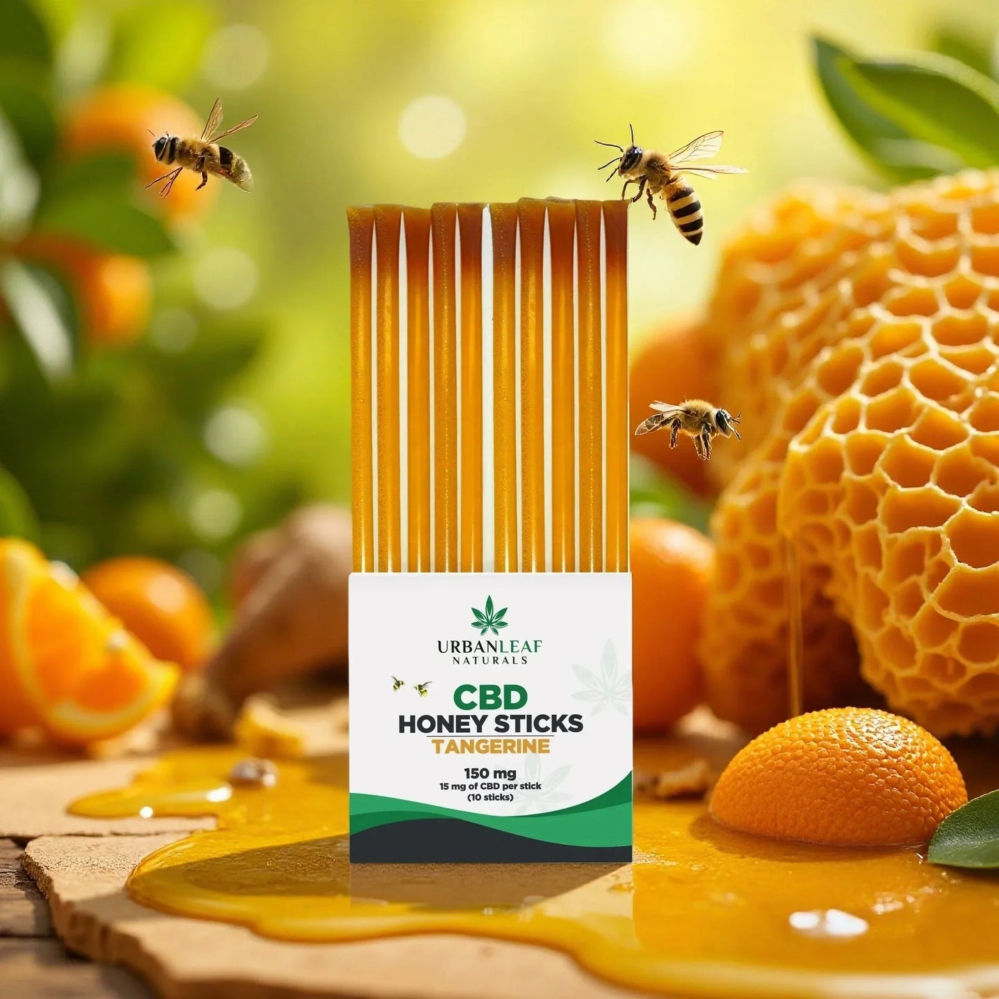 UrbanLeaf Naturals CBD Honey Sticks: 10 Pack / 200 mg